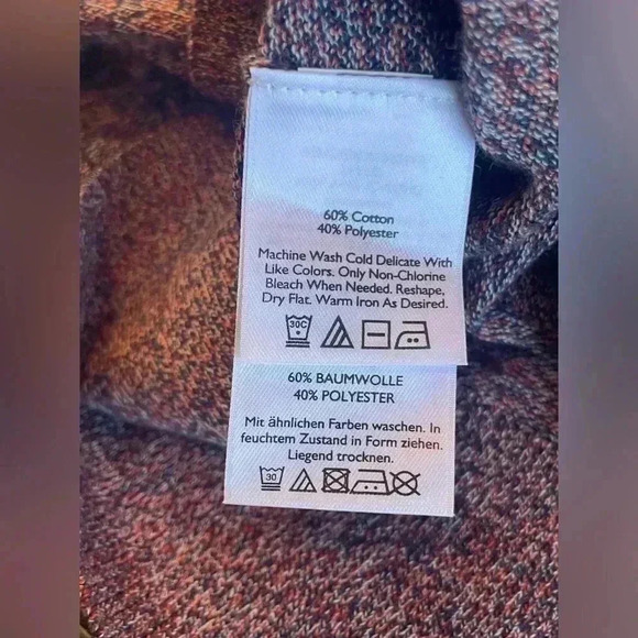 Eddie Bauer Purple Pink Marled Women’s Button Up Classic Cardigan Medium Casual - Picture 5 of 8